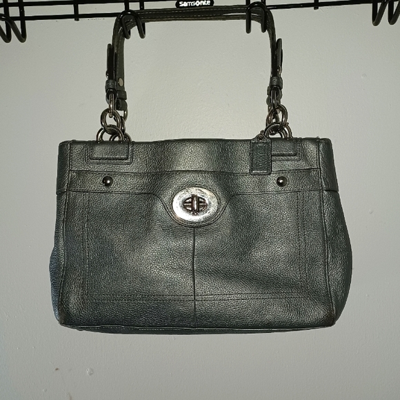 Coach Silver/grey shoulder bag - Picture 2 of 9
